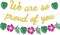 We Are So Proud Of You Palm Leaves Banner Tropical Graduation Party Decoration Luau Hawaiian Themed Grad flower Garland